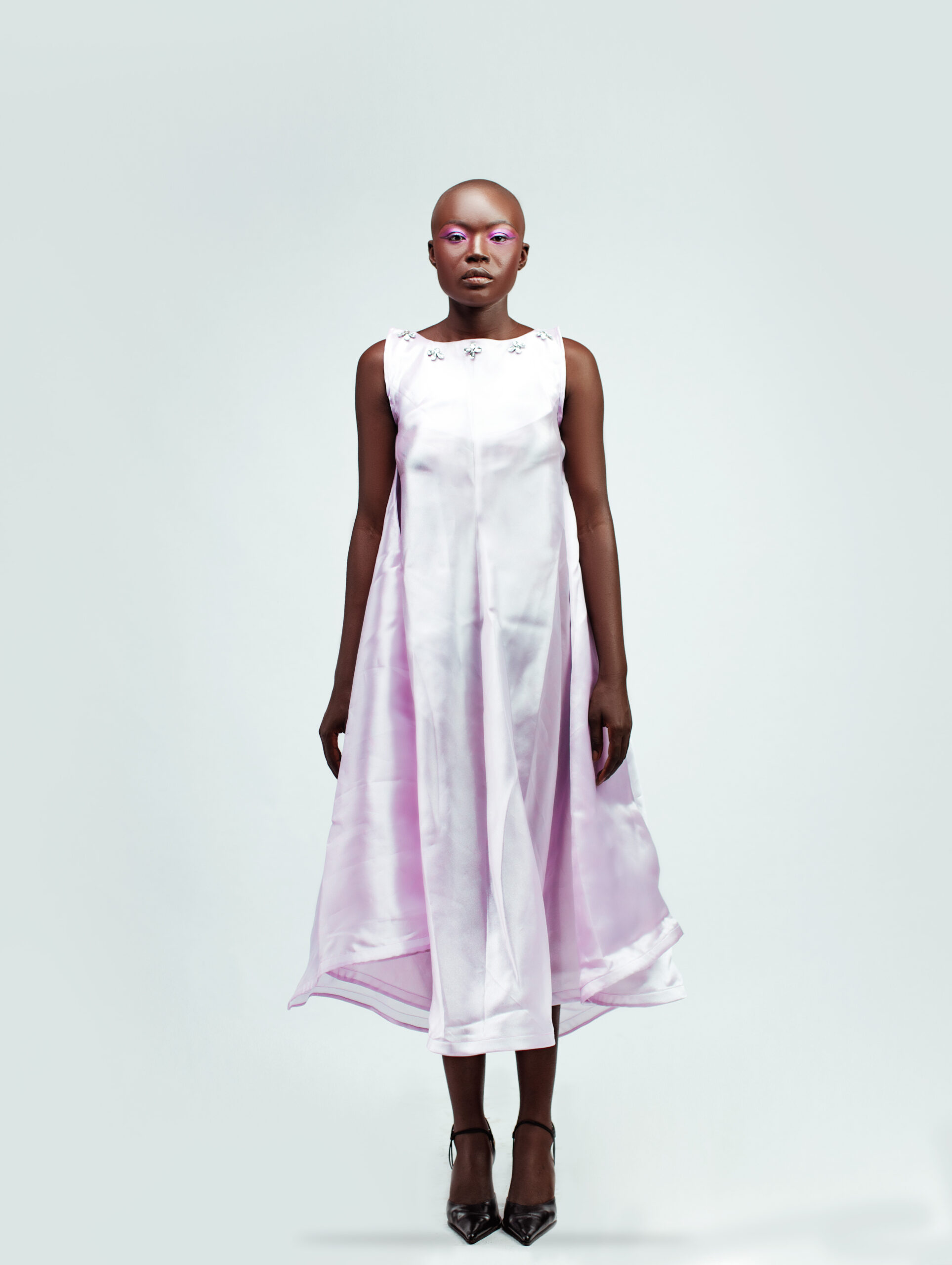 HAND EMBELLISHED CRYSTAL MAXI DRESS